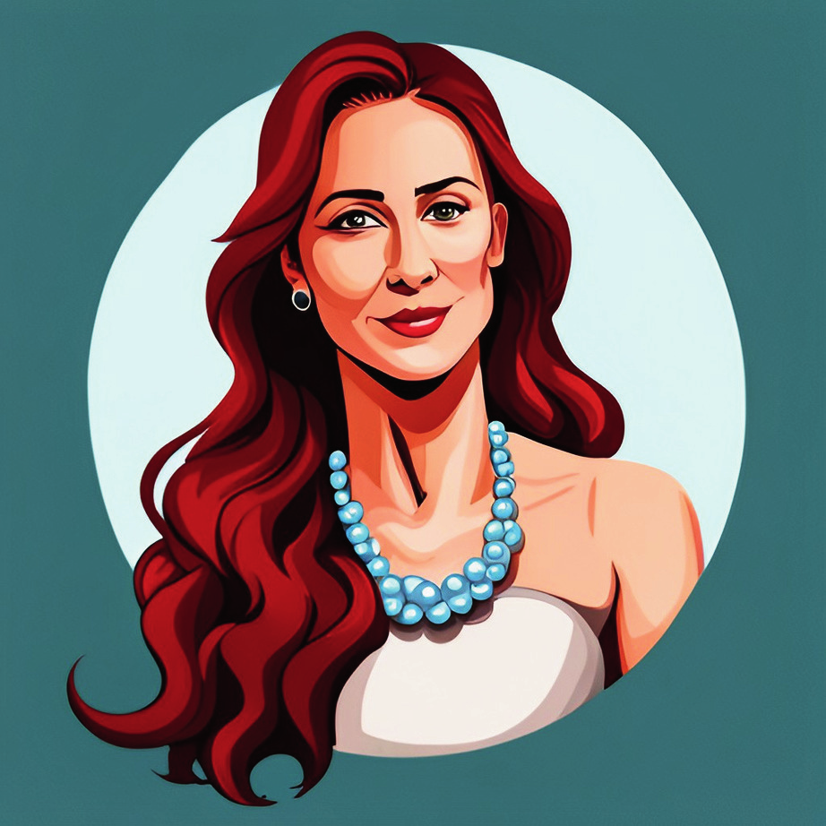 Stilisiertes Porträt Mechthilde